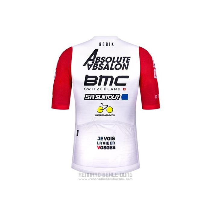 2020 Fahrradbekleidung BMC Absolute Absalon Wei Rot Trikot Kurzarm und Tragerhose - zum Schließen ins Bild klicken